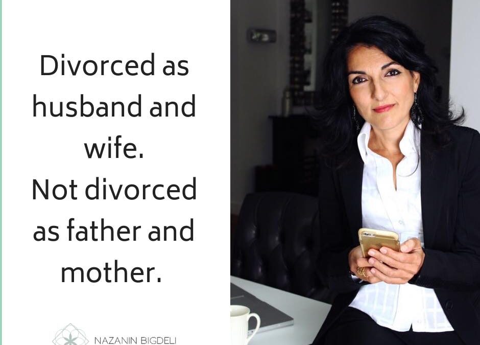Divorced as husband and wife. Not divorced as father and mother