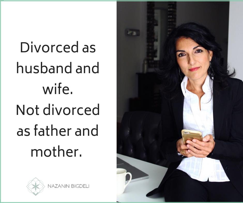 Divorced as husband and wife. Not divorced as father and mother